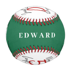 Balle De Baseball Vert et blanc 50e anniversaire chic moderne