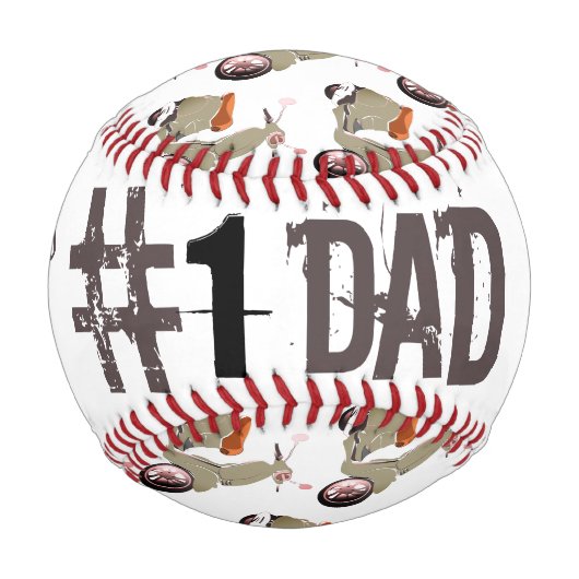 Balle De Baseball Vespa/Scooter #1 Papa +Noms (Dos)