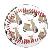 Balle De Baseball Vespa/Scooter #1 Papa +Noms (Devant Gauche)