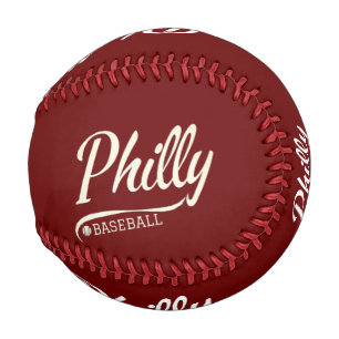 Balle De Baseball Vintage Philadelphie Baseball Skyline Retro Philly
