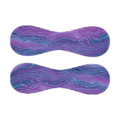 Balle De Baseball Violet Violet Bleu Marbré Acrylique Abstraction (Panneaux)