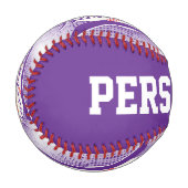 Balle De Baseball Violet | White Retro Baseball Sports (Devant Gauche)