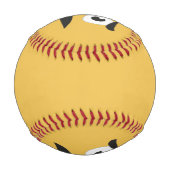 Balle De Baseball Visage drôle rayé (Devant)
