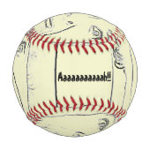 Balle De Baseball Visage Horrifié Plein De Design Hilariant (Dos)