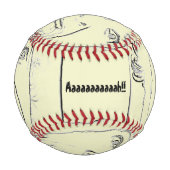 Balle De Baseball Visage Horrifié Plein De Design Hilariant (Devant)