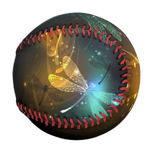 Balle De Baseball Vol de libellule verte lumineuse