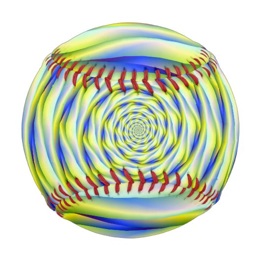 Balle De Baseball Vortex de baseball en bleu et jaune (Dos)