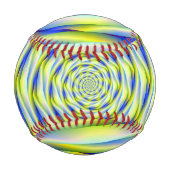 Balle De Baseball Vortex de baseball en bleu et jaune (Devant)