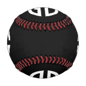 Balle De Baseball Vos idées de monogramme simplement 1 (Dos)