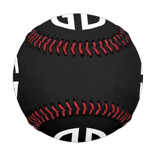 Balle De Baseball Vos idées de monogramme simplement 1 (Devant)