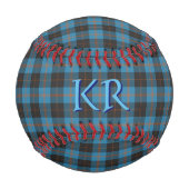 Balle De Baseball Vos initiales sur Angus District tartan antique (Dos)
