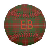 Balle De Baseball Vos initiales sur Bruce Clan tartan (Dos)