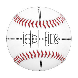 Balle De Baseball Votre nom en tant que glyphes Aliens Unique Blanc