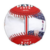 Balle De Baseball Vous êtes Meilleur papa 2 Photo Collage Fête des P (Devant)