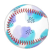Balle De Baseball Watercolor Brushstrokies Baseball (Devant Gauche)