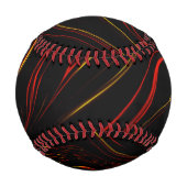 Balle De Baseball Wavy rouge or longues traces sur arrière - plan no (Dos)