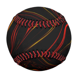 Balle De Baseball Wavy rouge or longues traces sur arrière - plan no