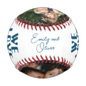 Balle De Baseball We Love You Daddy 2 Photo Collage (Dos)