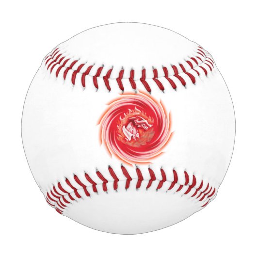 Balle De Baseball Wild Wolf Whirling baseball blanc (Devant)