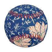 Balle De Baseball William Morris Medway Floral bleu (Devant)