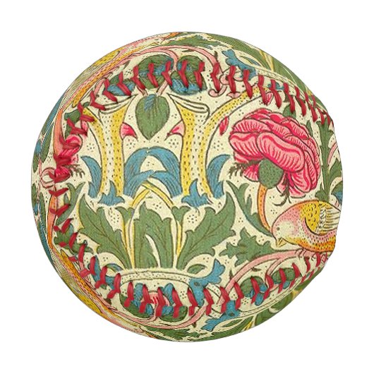 Balle De Baseball William Morris Rose Floral Chintz rose (Devant Gauche)