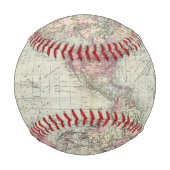 Balle De Baseball World, la projection de Mercator (Dos)
