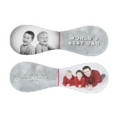 Balle De Baseball World`s Best Papa Name 2 Photo Collage (Panneaux)