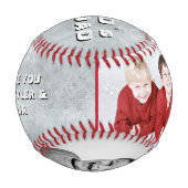 Balle De Baseball World`s Best Papa Name 2 Photo Collage (Dos)