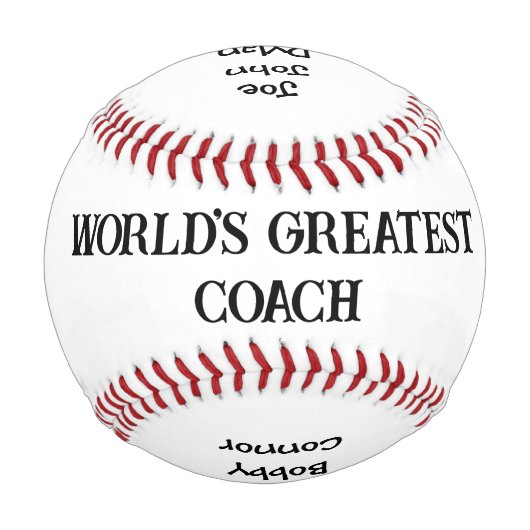Balle De Baseball World's Greatest Coach Personalized Baseball (Devant)