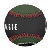 Balle De Baseball Zombie-Baseball -Noir & Vert (Dos)