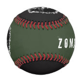 Balle De Baseball Zombie-Baseball -Noir & Vert (Devant)