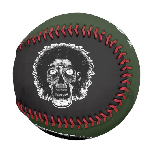 Balle De Baseball Zombie-Baseball -Noir & Vert (Dos Gauche)