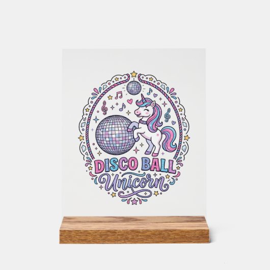 Balle de disco Licorne Licorne Impression ludique (Recto)