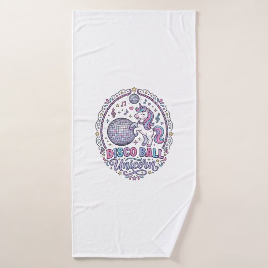 Balle de disco Licorne Licorne Impression ludique (Serviette de bain)