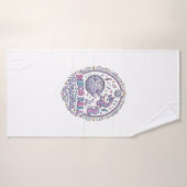 Balle de disco Licorne Licorne Impression ludique (Serviette de bain)