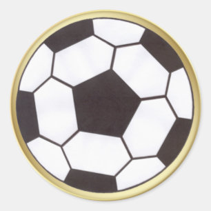 Balle de football avec autocollant de finition dor