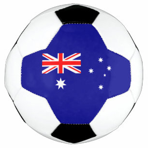 Balle de football avec drapeau australien patrioti