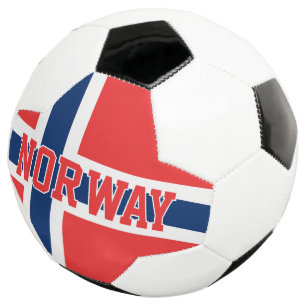 Balle de football avec drapeau norvégien pour supp