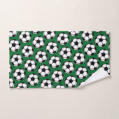 Balle de Football Blanc Noir Vert Enfants Décor (Serviette à main)