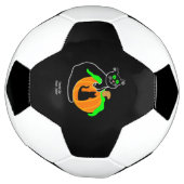 Balle de football Citrouille de chat noir (Tourné)