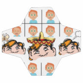 Balle de football différents visages (Plat)