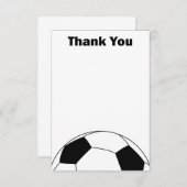 balle de football Merci cartes de notes (Devant / Derrière)