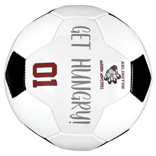 Balle de football Monsters Maroon (Tourné)