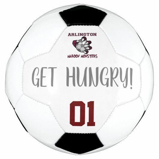 Balle de football Monsters Maroon (Devant)