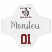 Balle de football Monsters Maroon (Plat)
