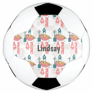 Balle de Football Motif de Paresseux Mignon Monogr