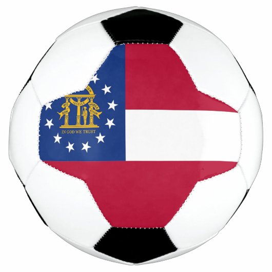 Balle de football patriotique avec drapeau de Géor (Devant)