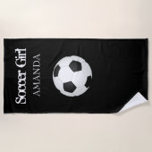 Balle de football personnalisé serviette de plage  (Devant)