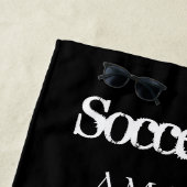 Balle de football personnalisé serviette de plage  (En situation)