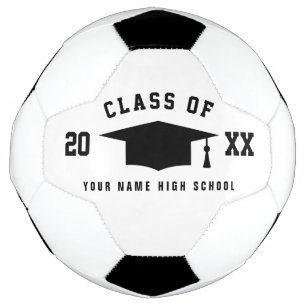 Balle de football pour la fête de remise des diplô